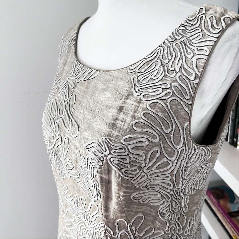 Lafayette 148 Shimmer Squiggle Pattern Sleeveless… - image 8